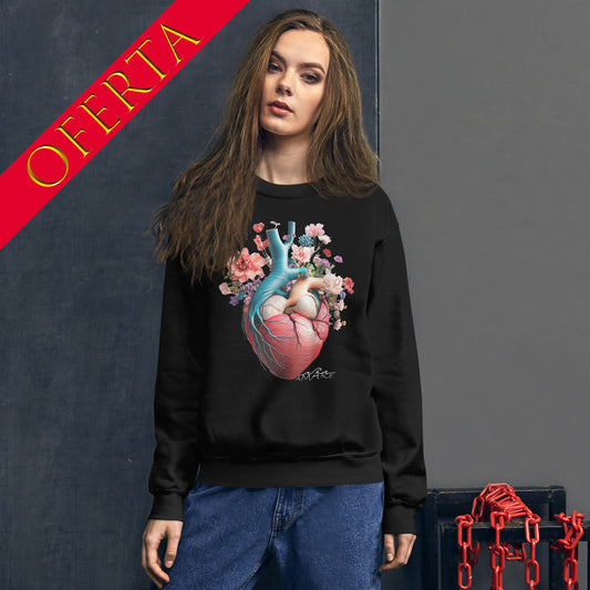 Sweatshirt_Corazon de color en medio_Unisex_Oscuro