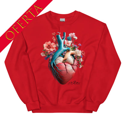 Sweatshirt_Corazon de color en medio_Unisex_Claro